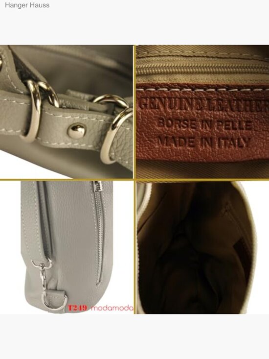 Women\'s Leather 2-in-1 Backpack Shoulder Bag Hobo Handmade in Italy main image 6